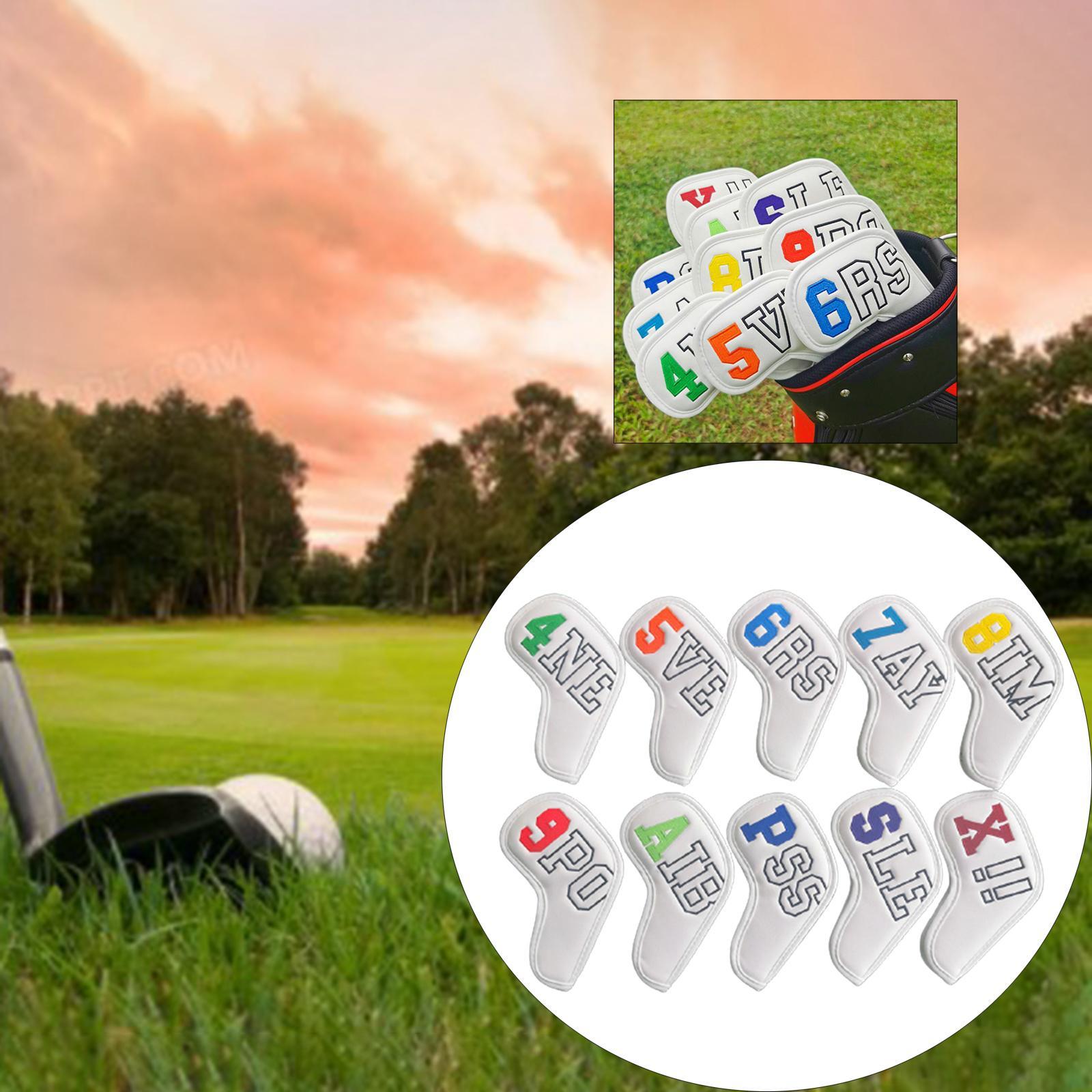 Golf Iron Headcover Set Wedges 4-9,P,S,A,X Club Head Cover Protector