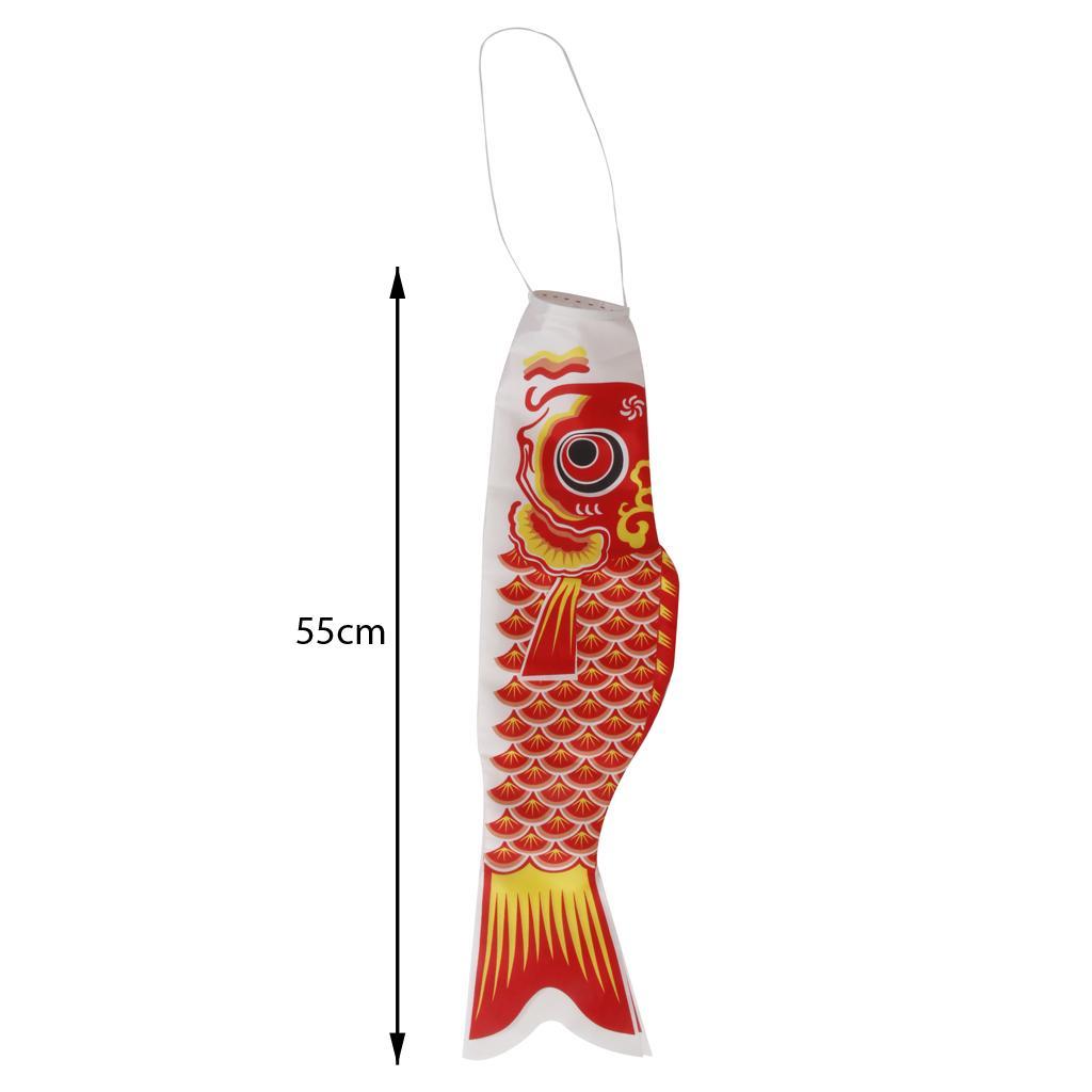 6pcs Japanese Boys Day Windsock Carp Flag KoiNobori Wind Streamer Fish 55cm