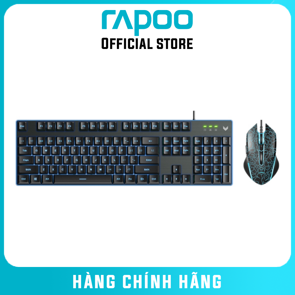 Bộ Bàn Phím Và Chuột Có Dây Gaming Rapoo V100S - Hàng Chính Hãng