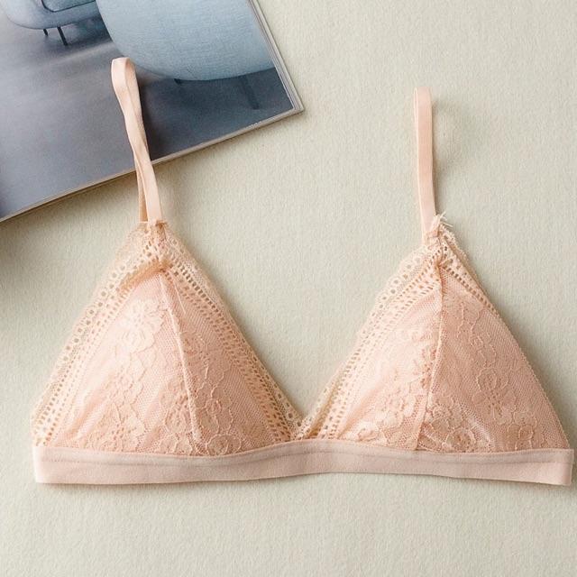Áo Lót Bralette Ren Mềm Mút Liền Phong Cách Châu Âu mới B058