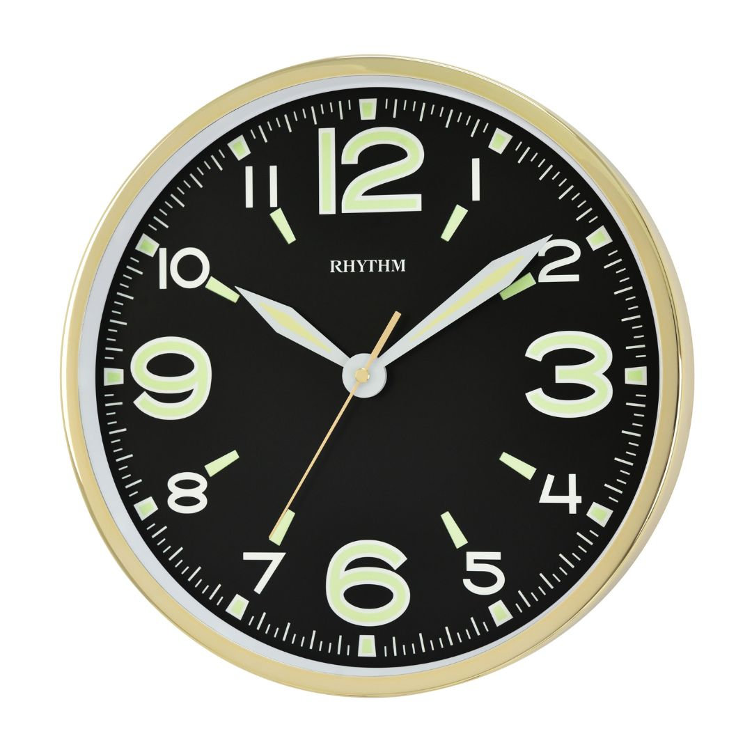 Đồng hồ treo tường Nhật Bản Rhythm CMG607NR18. Kt 30.0 x 4.7cm, 750g. vỏ kim loại. Dùng Pin