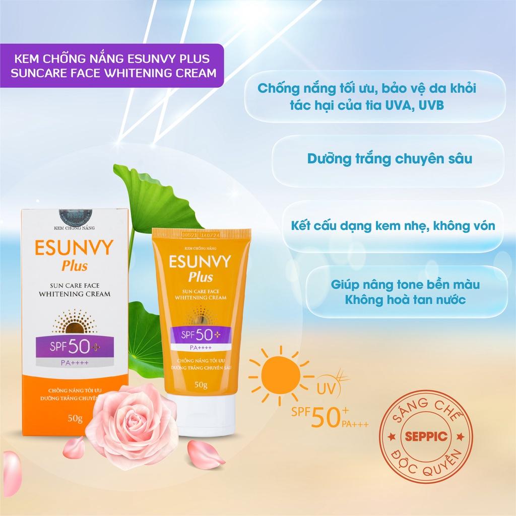 Bộ Combo Tiết Kiệm - 2 Kem Chống Nắng Esunvy Plus Sun Care Face SPF50+/PA++++ Tuýt 50g