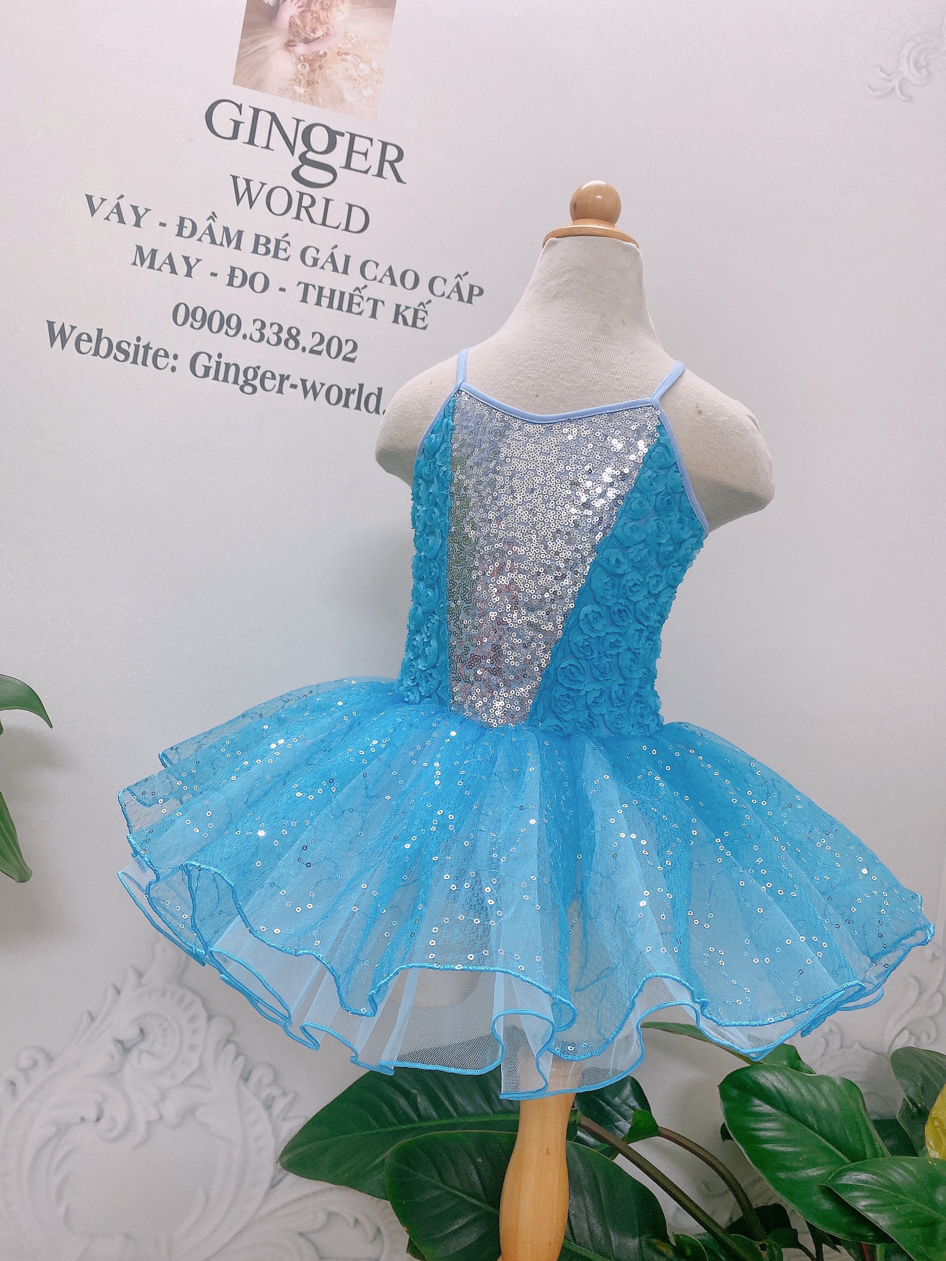 Đầm múa ballet bé gái PD375 Ginger world