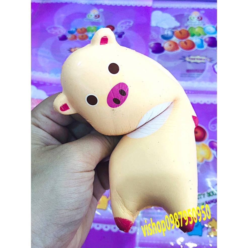 Squishy Lớn JUMBO Hình thú mệt nằm bẹp dí heo vàng nhạt Đồ Chơi Xốp Giảm Stress Hình mềm mịn dễ Thương đàn hồi Cho Bé