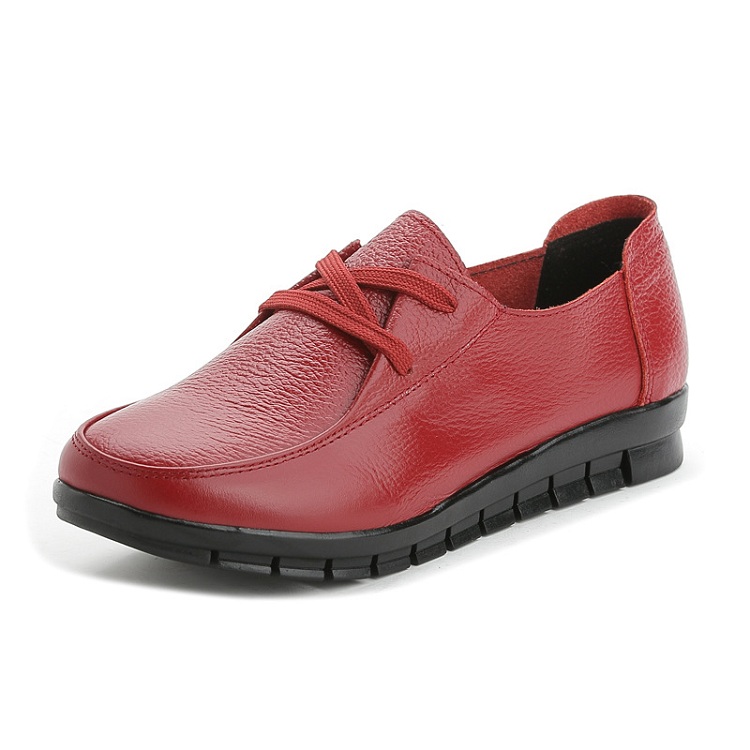 Giày lười Slip on nữ da mềm đế chống trượt 666