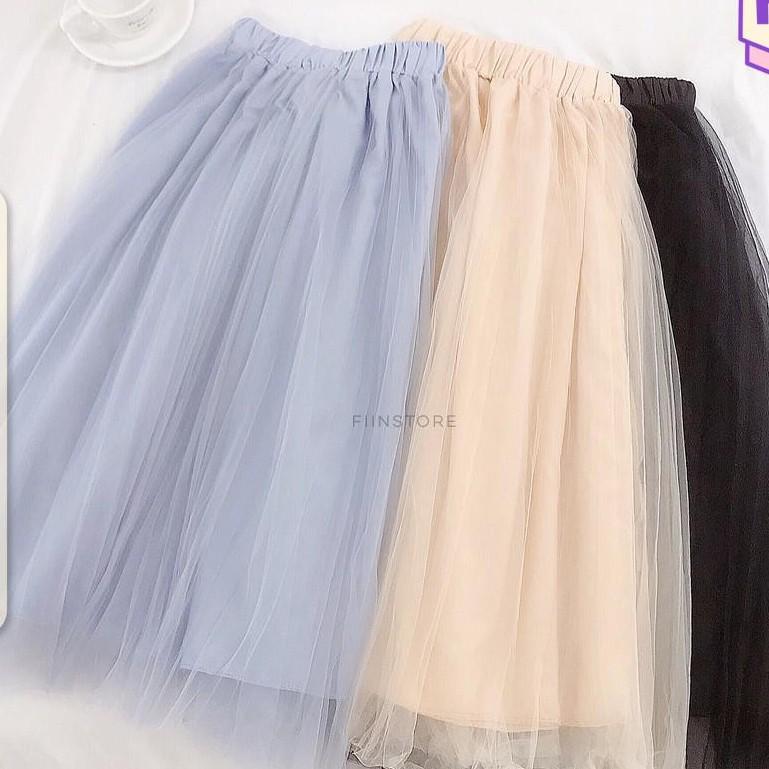 Chân Váy Lưới TuTu 3 Lớp (1lớp lót, 3 lớp lưới) - Hàng Cao Cấp - Chiều Dài 78cm