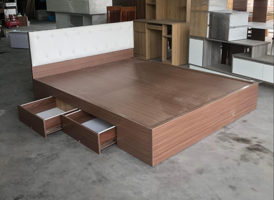 Giường gỗ công nghiệp đầu giường bọc nệm Juno Sofa