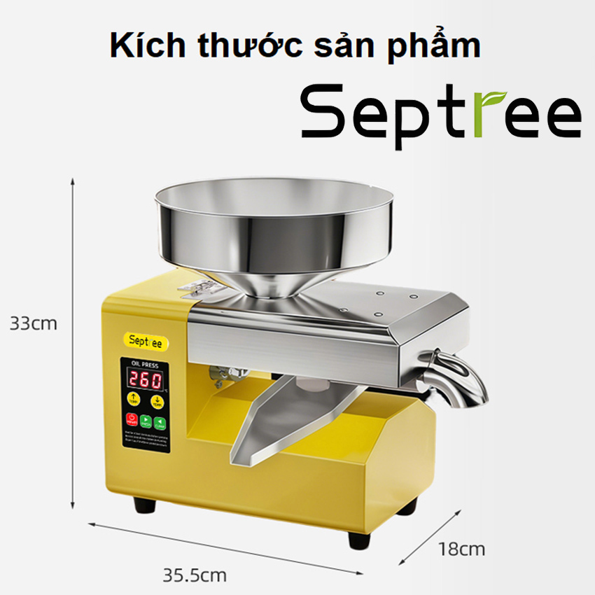 [HÀNG CHÍNH HÃNG] Máy ép dầu ăn thực vật, thế hệ thứ 4 hoàn toàn mới. Thương hiệu Mỹ cao cấp Septree - R8S