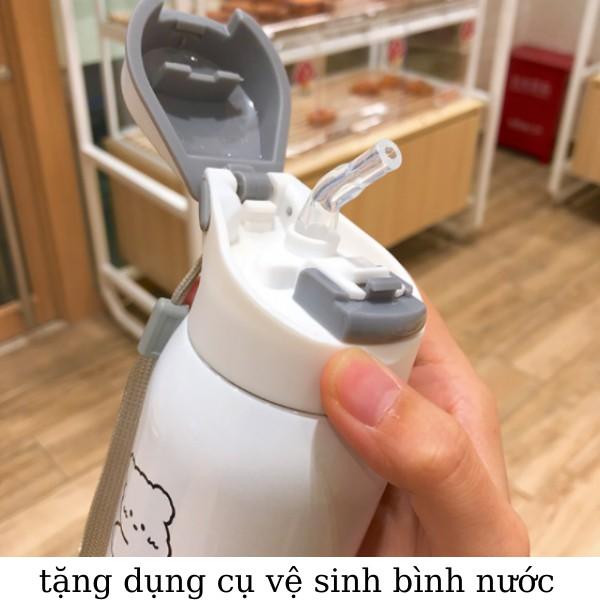 Bình giữ nhiệt HÌNH GẪU dung tích 500ml có ông hút có dây