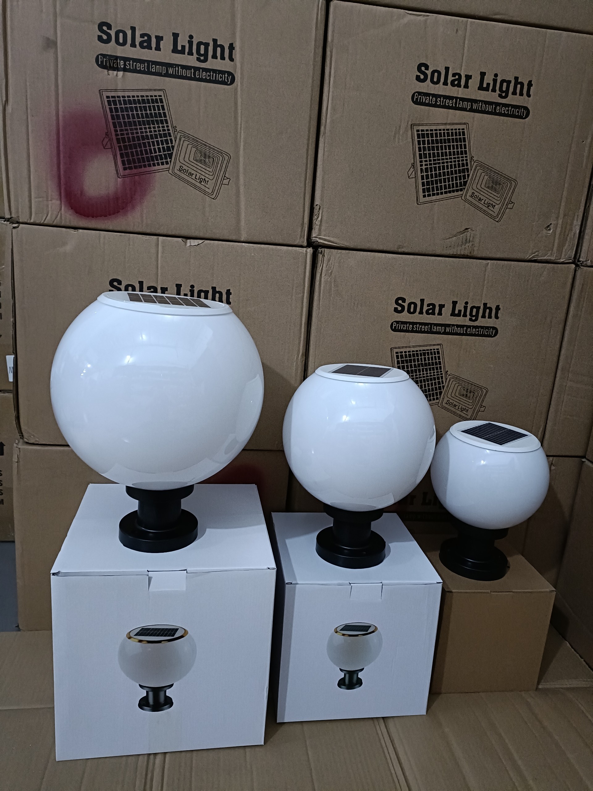 Đèn trụ cổng Năng lượng mặt trời ĐÈN LED 3 loại tùy chọn hiệu ứng ánh sáng điều khiển từ xa Điều khiển ánh sáng thông