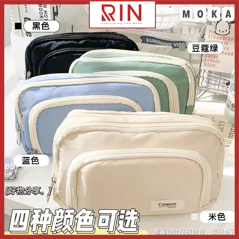 Hộp đựng bút / túi đựng bút đa năng bằng vải cao cấp, nhiều ngăn dành cho HS-SV văn phòng