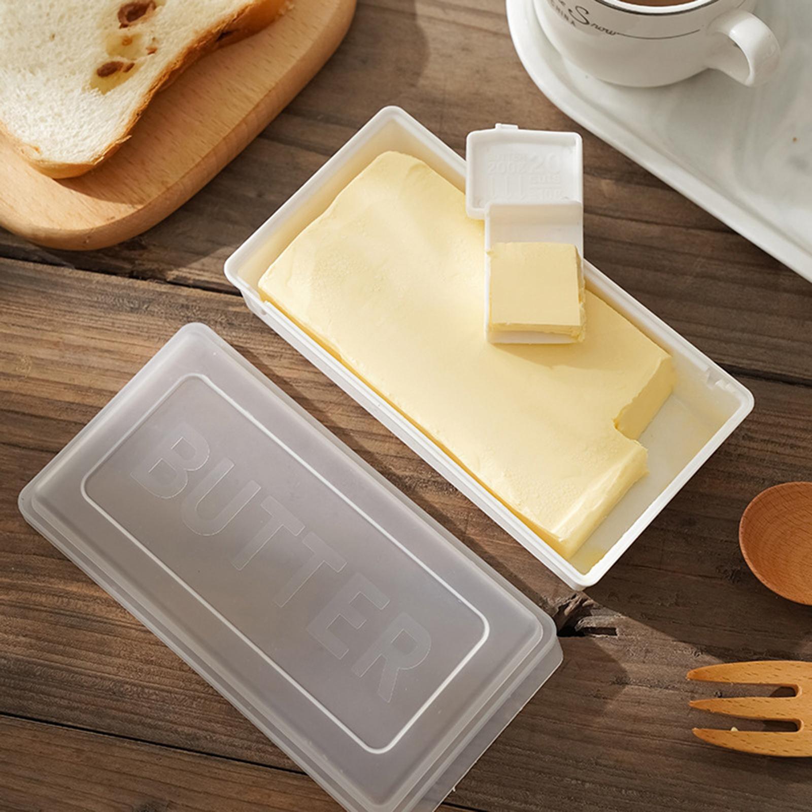 Butter with Lid Butter Cutting Storage Box for Fridge Dining Countertop