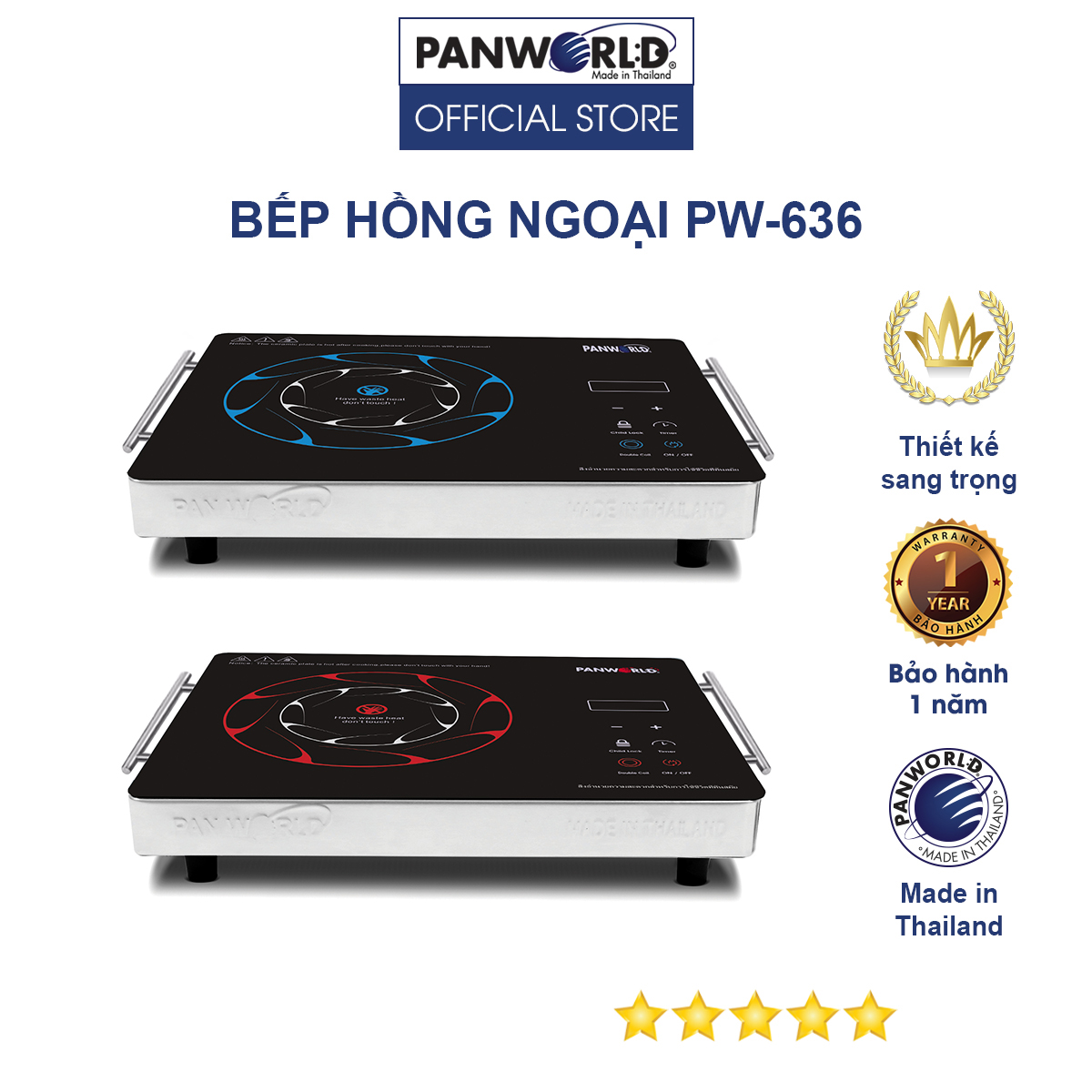 Bếp hồng ngoại PANWORLD PW-636 - Hàng chính hãng | EBMart