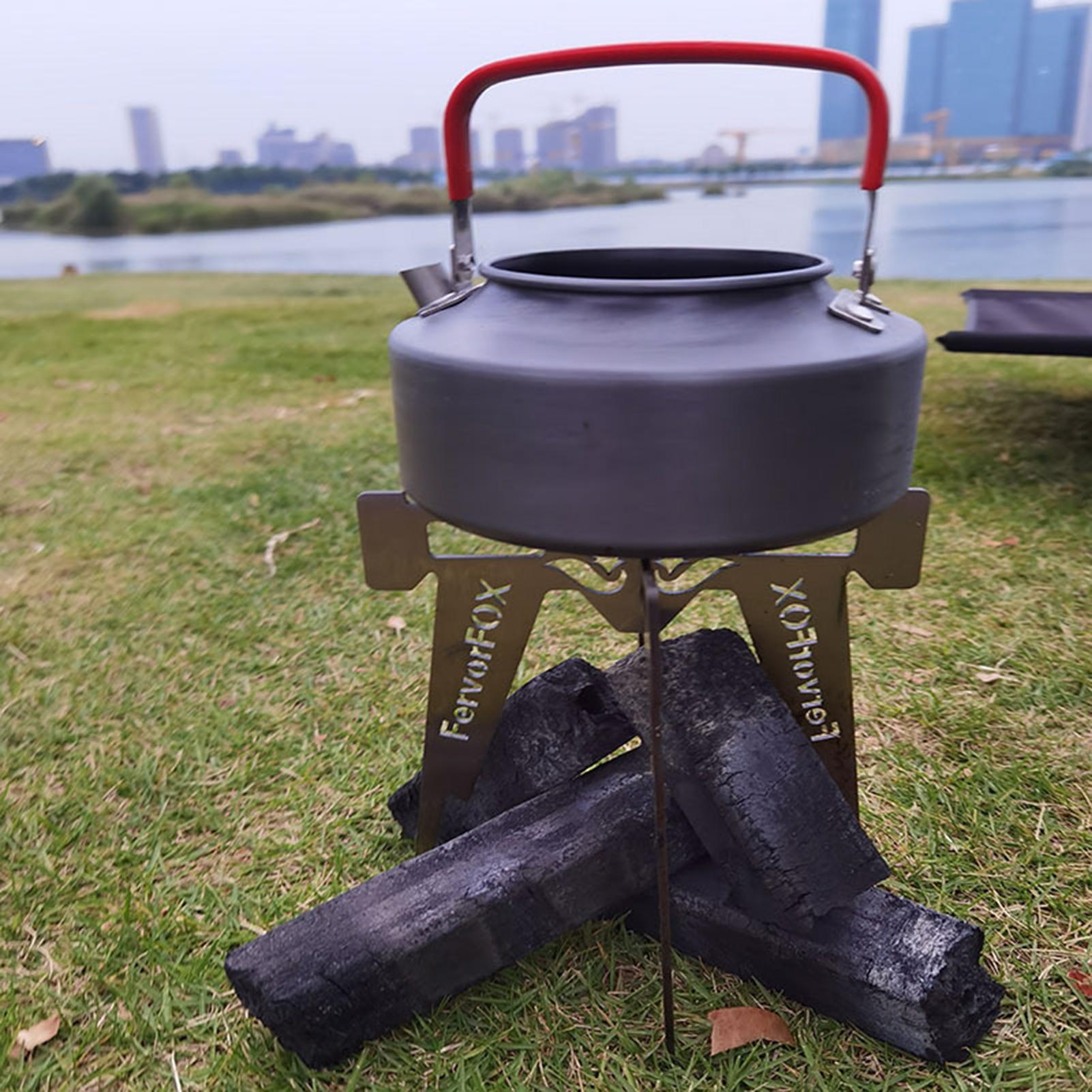 Folding Camping Pot Support Cross Stand Trivet Stove Rack for Outdoor Camping Hiking Backpacking