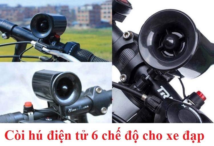 Còi hú điện tử 6 chế độ cho xe đạp