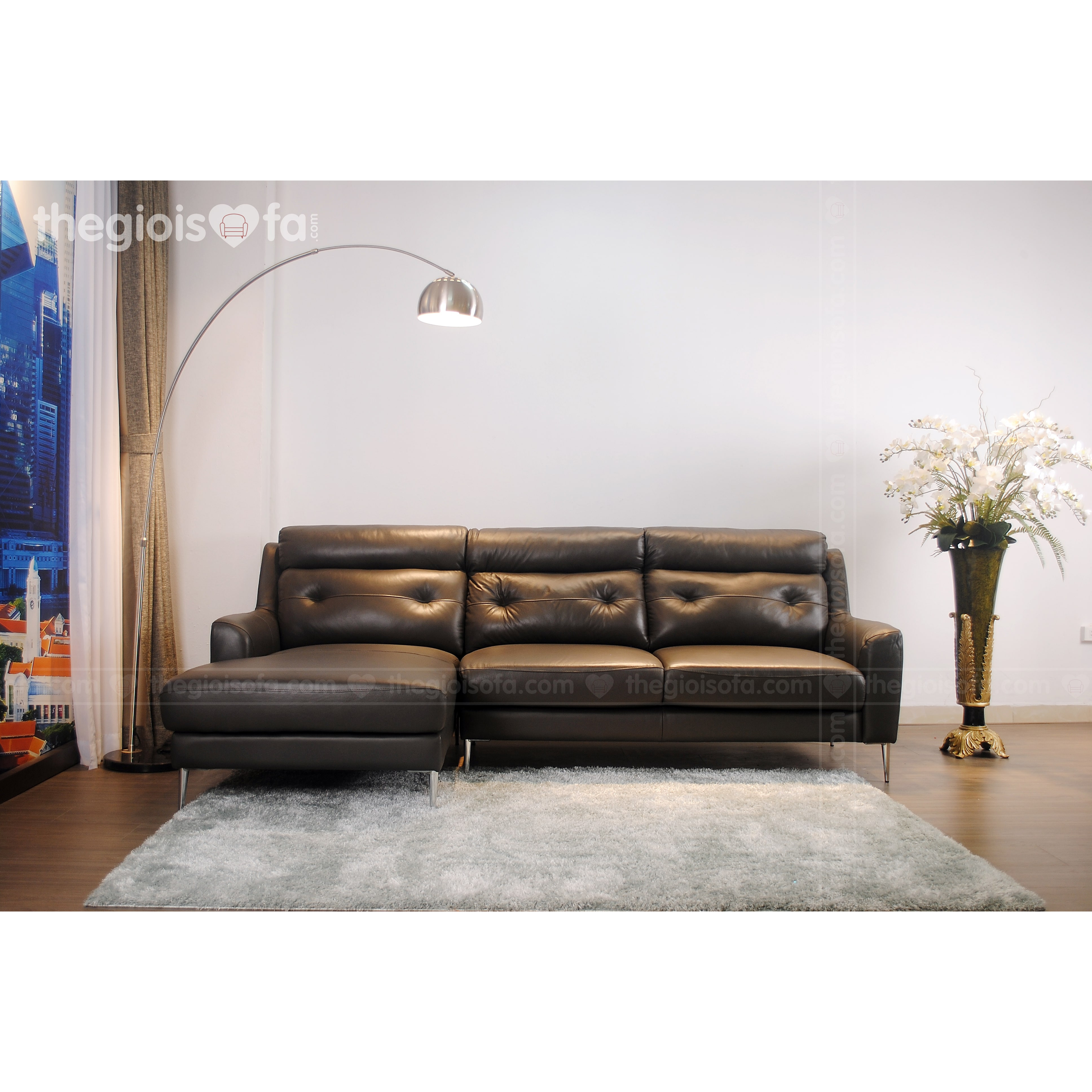 Sofaland Hilbert góc – Sofa da bò