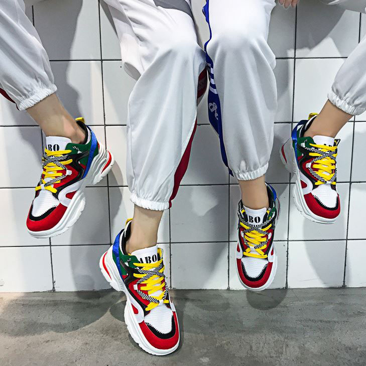 Giày sneaker hàn quốc, thể thao nam trắng, giày nam đen trắng trẻ trung BELIFA STORE mã CLR