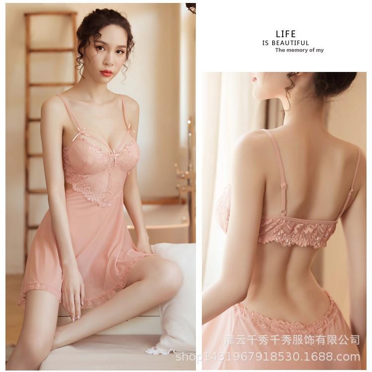 Đồ NgủSALE SẬP XÀNVáy ngủ ren khoét lưng gợi cảm MS1628
