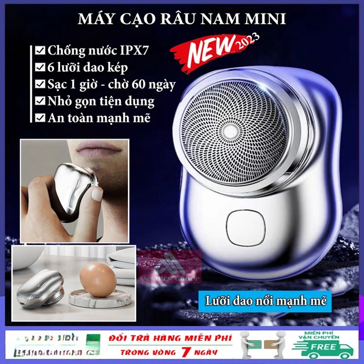 Máy cạo râu mini chống nước xpi7 6 lưỡi dao kép chống nước,nhỏ gọn