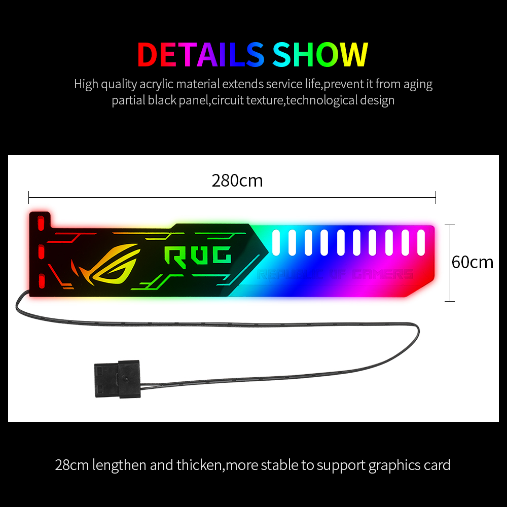 Giá Đỡ Card Đồ Họa RGb25 RGb Với Nguồn Điện 5V 4pin Lớn