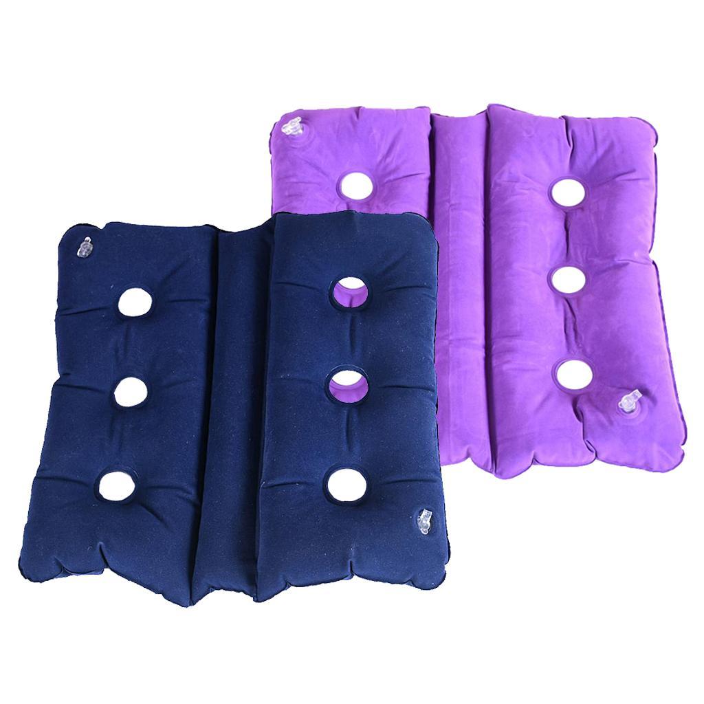 2pcs Foldable Air Inflatable Cushion Seat Chair for Travel Home
