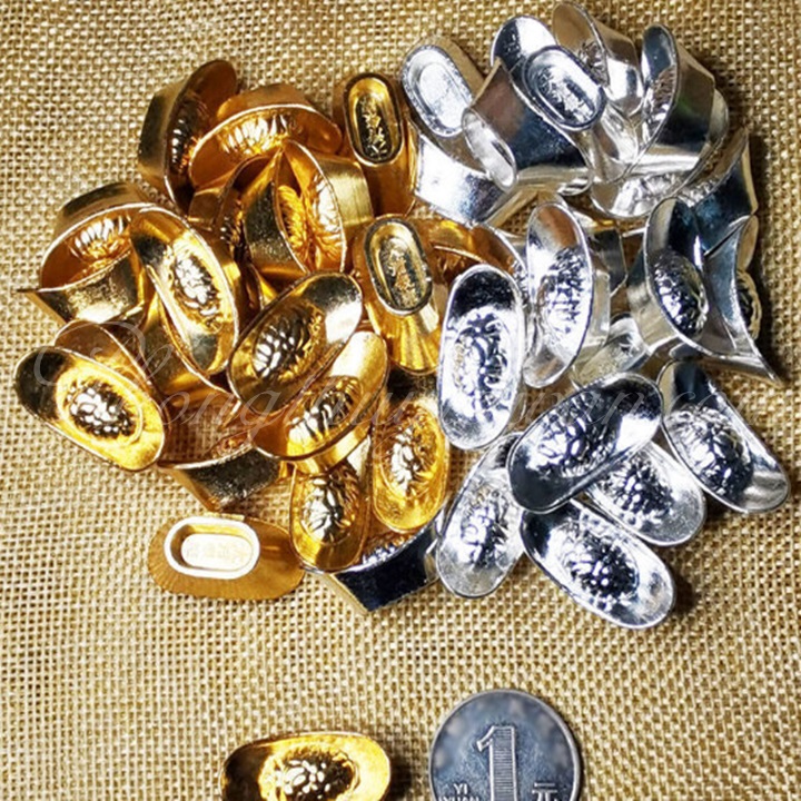 Thỏi Vàng, Bạc không chữ chiêu lộc thờ cúng