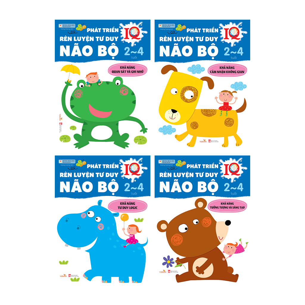 Sách - Phát Triển Iq Rèn Luyện Tư Duy Não Bộ - Combo 4 Cuốn