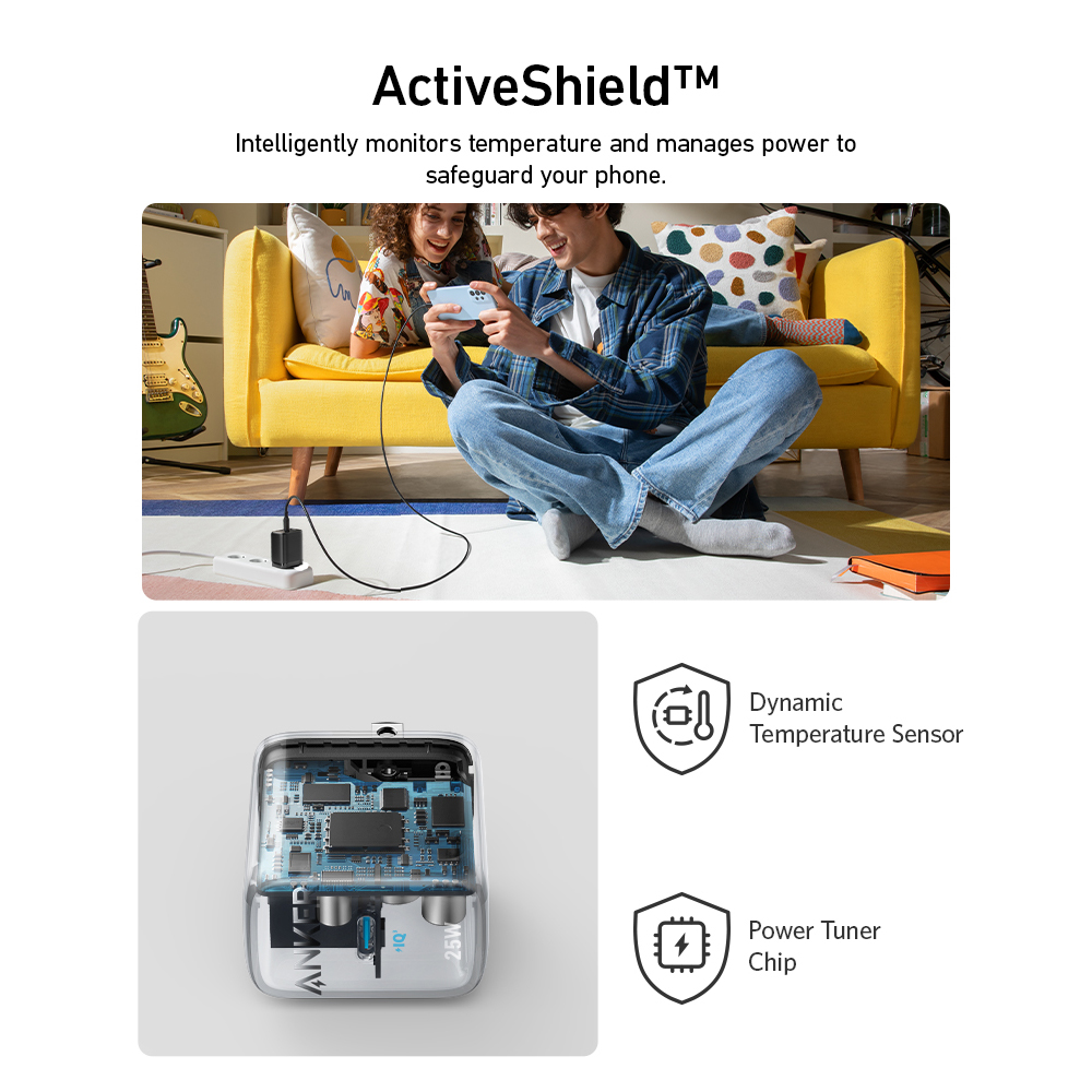 Adapter Sạc Anker 312 1C 25W Type-C A2642 - Hàng Chính Hãng