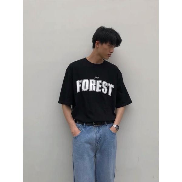 áo thun nam nữ - áo phông tay lỡ forrest chất vải cotton form unisex thời trang hot