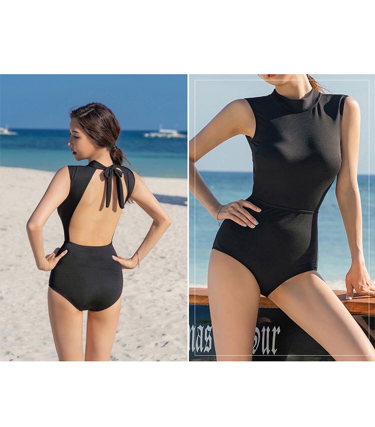 [FORM ĐẸP + HÀNG HOT] Bikini liền mảnh, Bodysuit khoét lưng cột nơ sau cổ siêu dễ thương