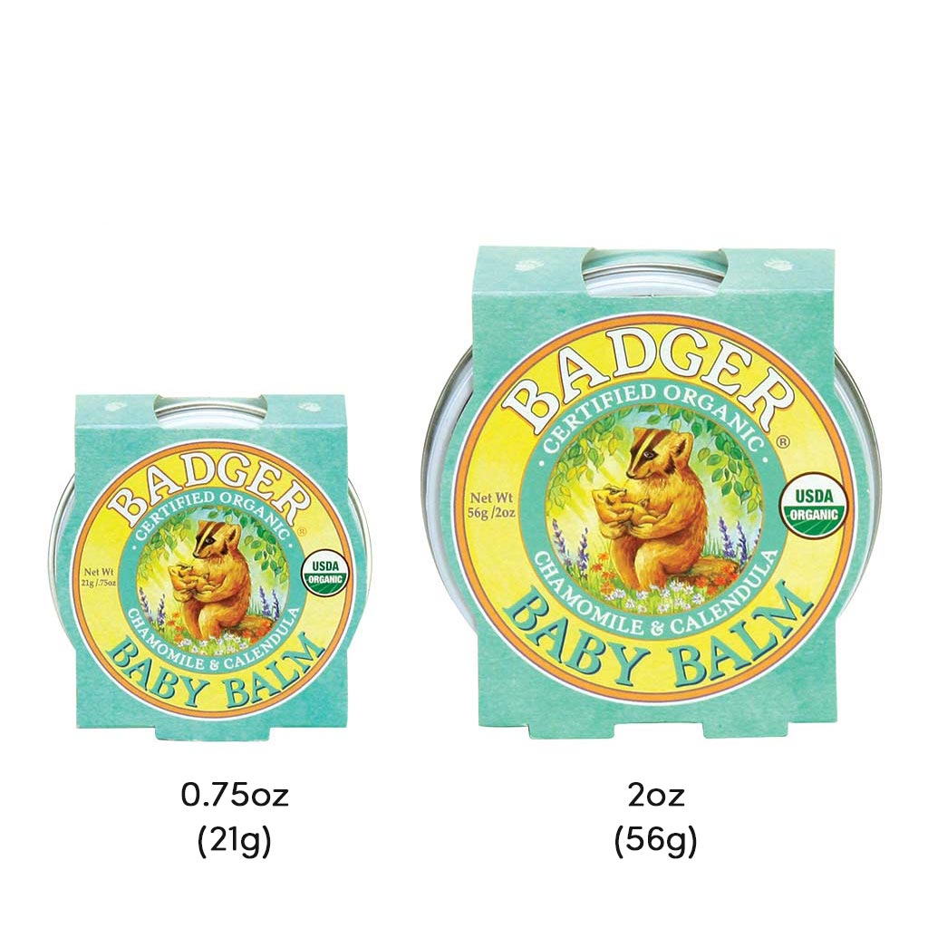 Sáp Hữu Cơ Dưỡng Da Cho Bé Badger Baby Balm - Dưỡng ẩm và bảo vệ da bé, chứng nhận USDA Organic - 2oz (56g)