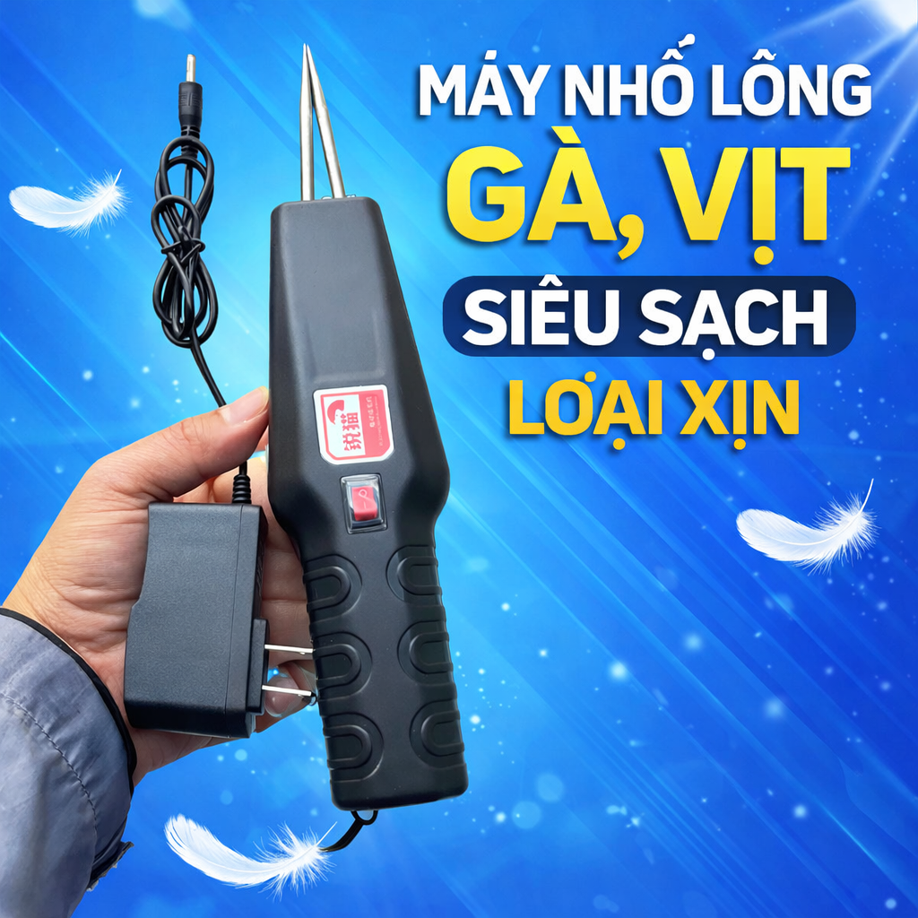 Máy Nhổ Lông Gia Cầm Tích Điện Cầm Tay – Nhổ Lông Siêu Sạch, Tiết Kiệm Thời Gian