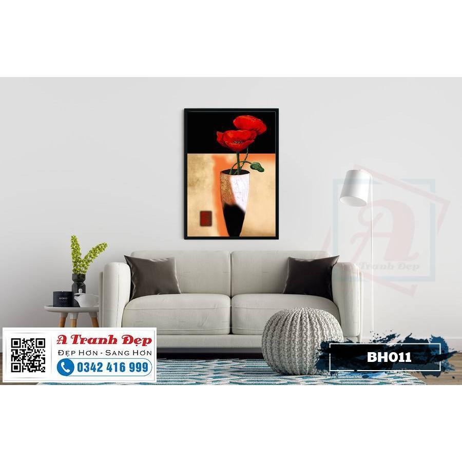 Tranh Canvas bình hoa nghệ thuật - BH011