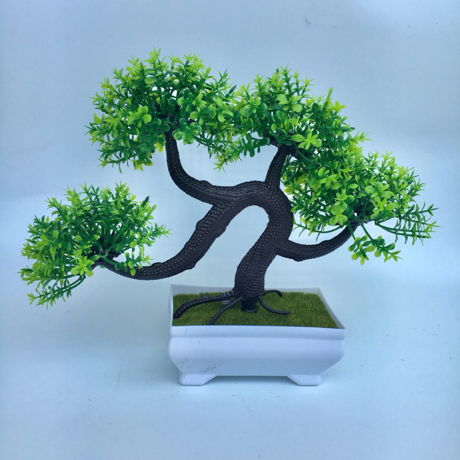 Cây bonsai mini để bàn - chậu cây kiểng giả để tiểu cảnh