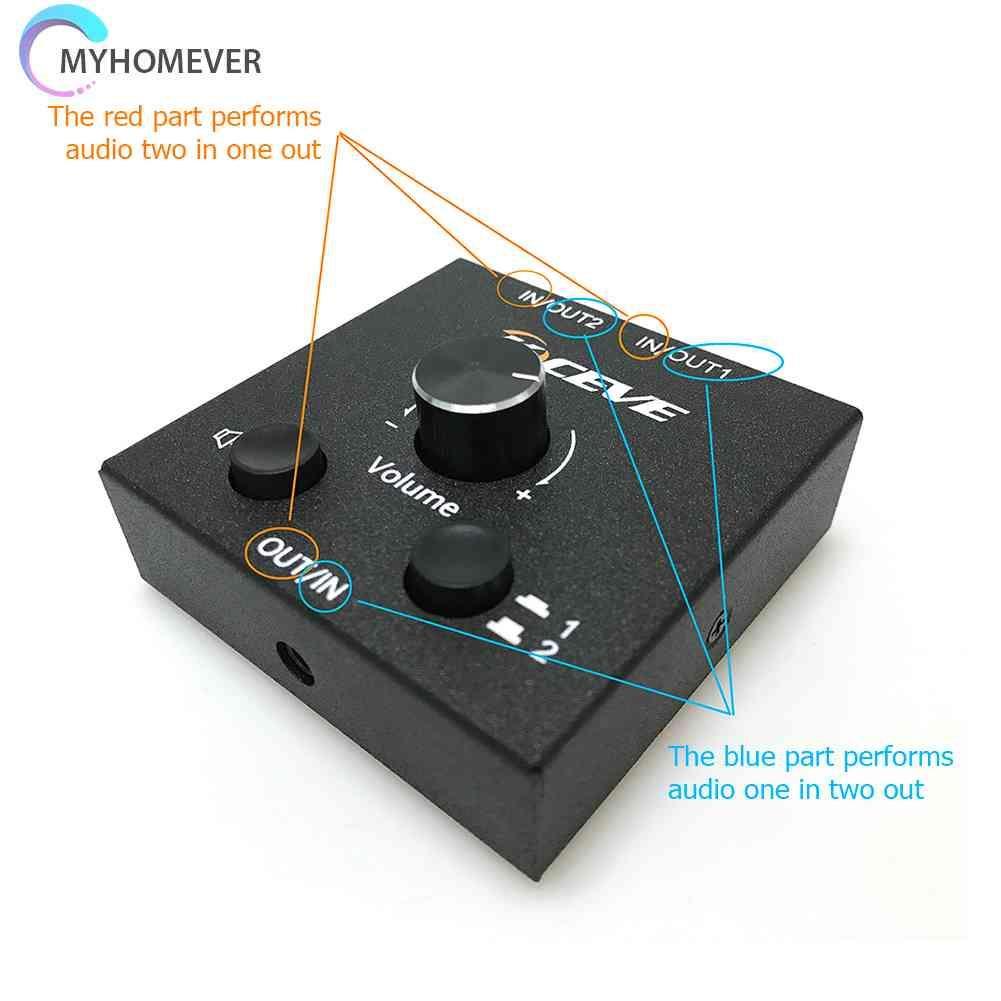 Bộ Chia Âm Thanh 2x1 / 1x2 3.5mm Chất Lượng Cao