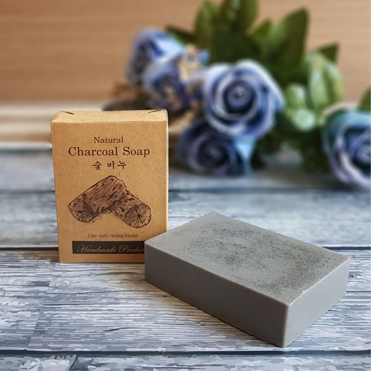 Xà phòng than hoạt tính - ECOLIFE Handmade Soap Charcoal