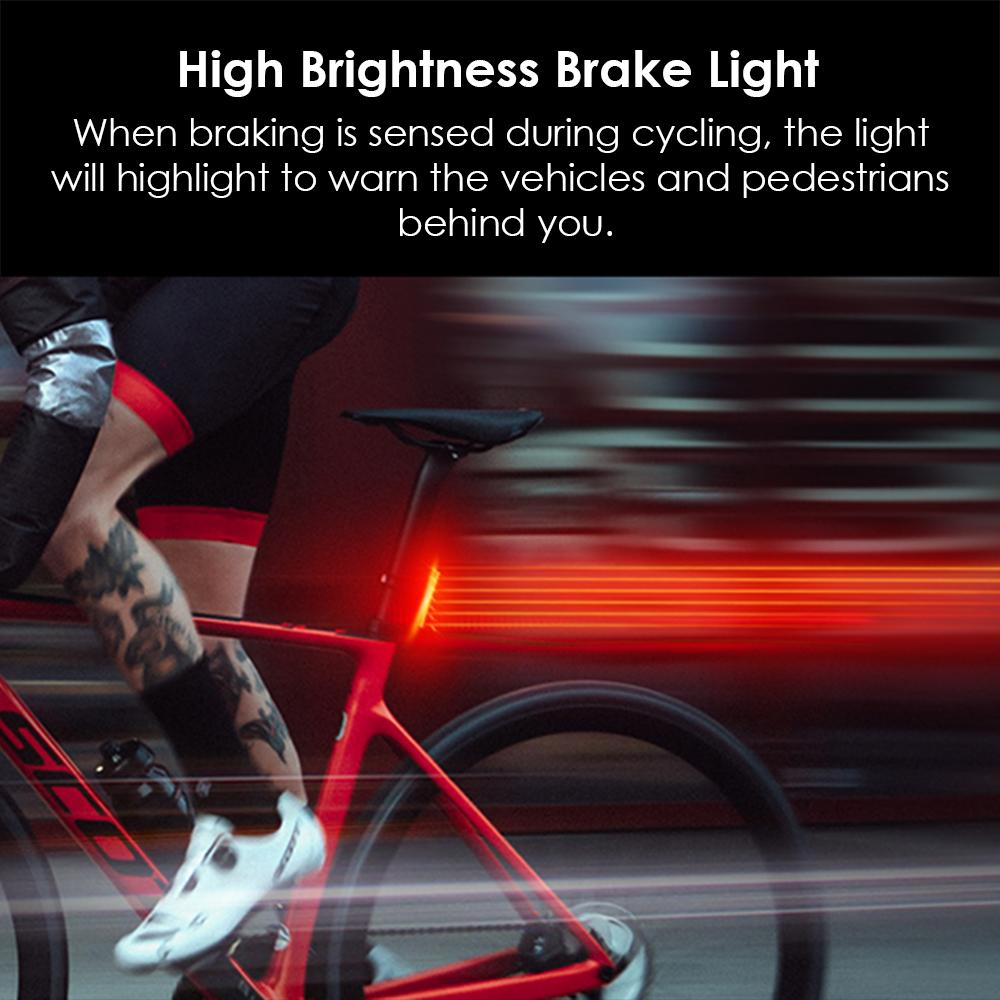 Đèn LED cảm biến thông minh WEST BIKING USB có thể sạc lại gắn Phanh xe đạp an toàn