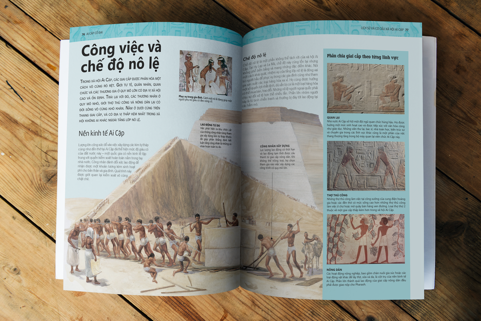 Sách Ancient Egypt ( Ai Cập cổ đại ) - Tổng Hợp Kiến Thức Lịch Sử Của Nền Văn Minh Ai Cập - Á Châu Books, Bìa Cứng, In Màu