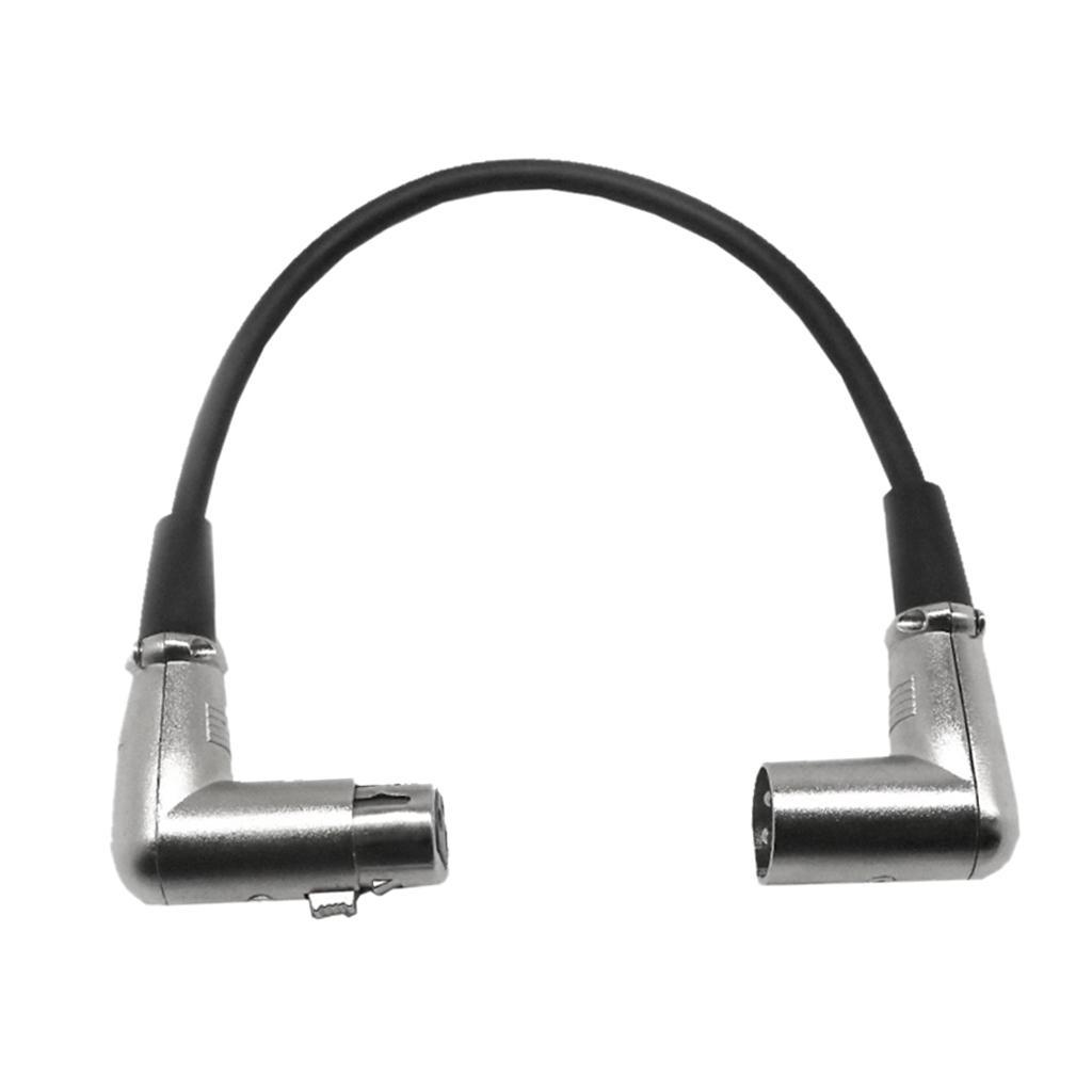 3-5pack 3Pin XLR Right Angle 90 Degree Female to Male Mic Cable Connector