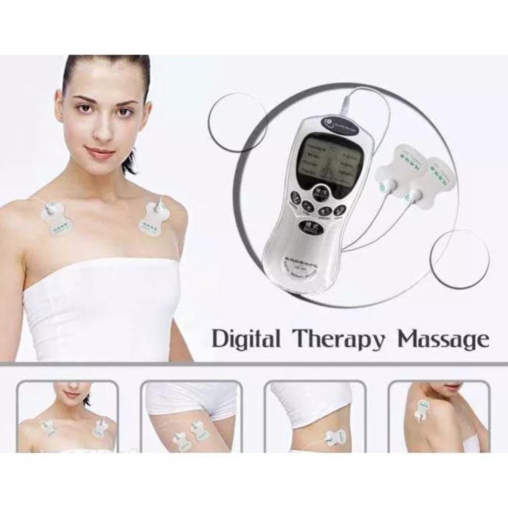 Máy Massage Bấm Huyệt Xung Điện Với 4 Miếng Dán Trị Liệu Giúp Giải Tỏa Căng Thẳng Mệt Mỏi