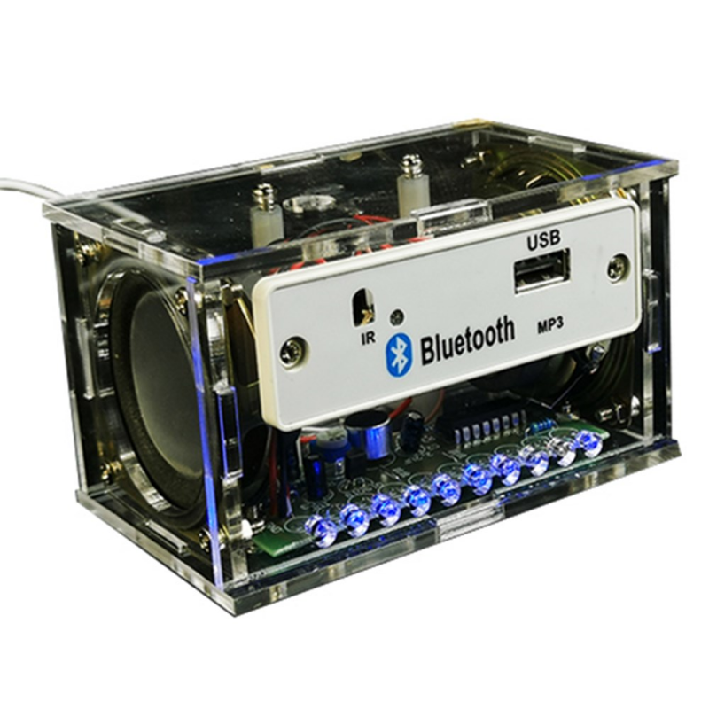 DIY Bluetooth Loa FM Radio Kit Đào tạo Hàn điện điện tử Bộ phận sản xuất để giảng dạy các bộ phận lắp ráp Color: Radio with power