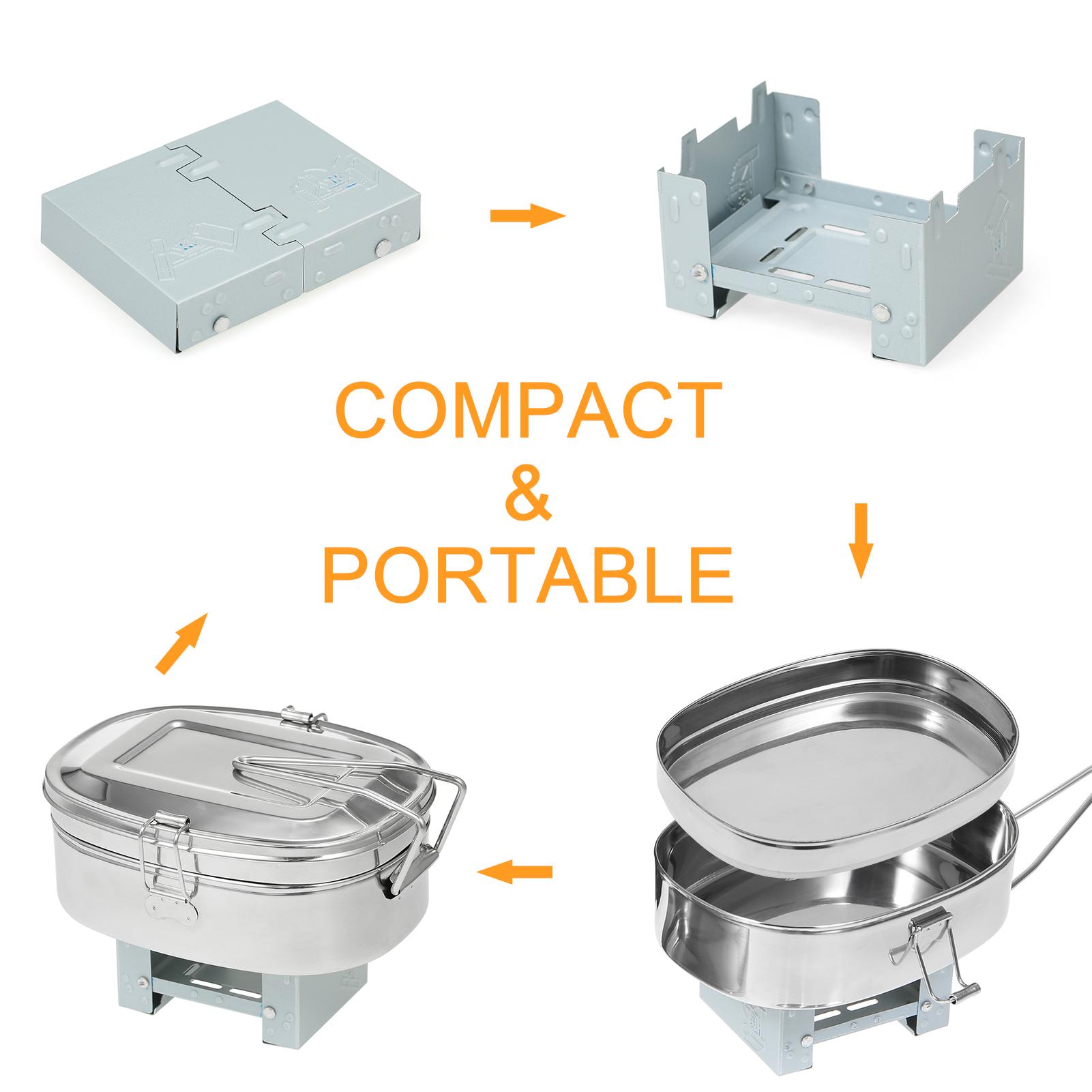Set Combo Hộp Cơm Trưa Tiện Dụng Cho Cắm Trại Dã Ngoại