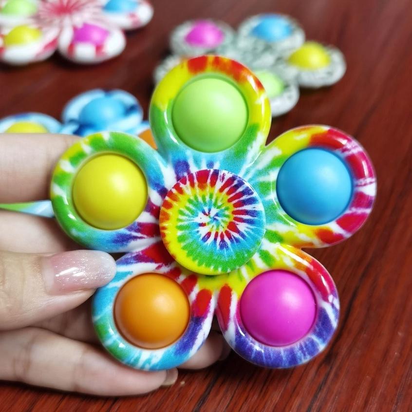 CON QUAY SPINNER NHIỀU MÀU SẮC TÍM GRADIENT Rubik Kim loại chơi giải trí giá rẻ
