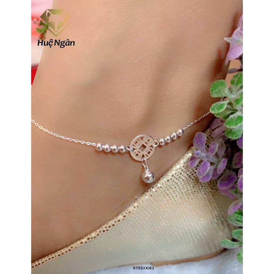 Lắc chân bạc Ý 925 Huệ Ngân - Kim tiền may mắn RYBJ50082