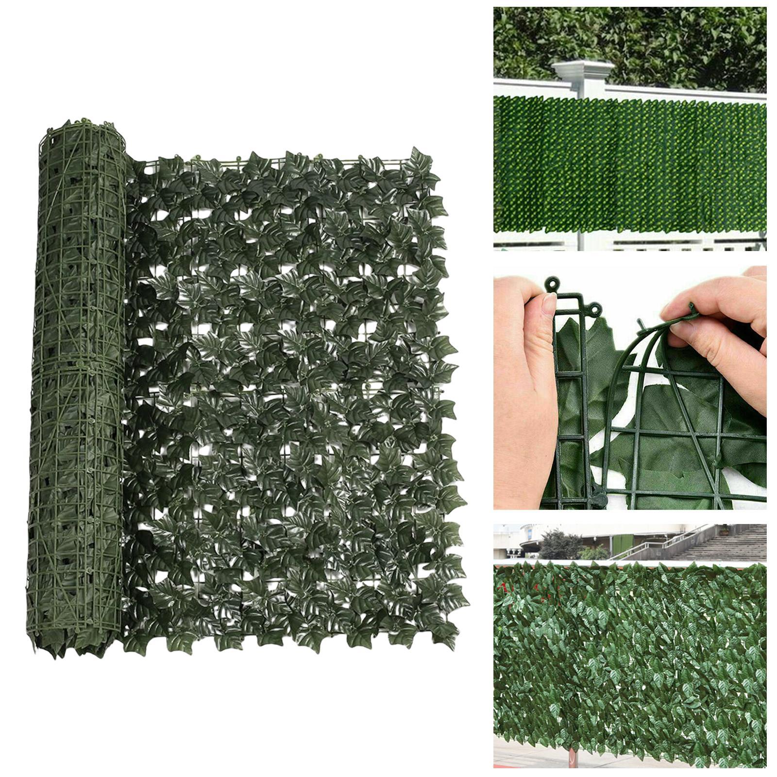 Faux Ivy Vine Leaf Privacy Screen Garden Green Leaf Privacy Fence Screen Artificial Ivy Privacy Fence for Wedding Bar Party Backdrop Patio
