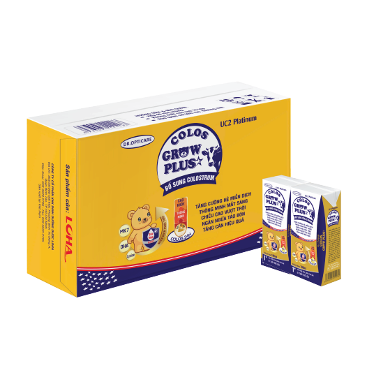Thùng sữa bột pha sẵn UC2 Colos GrowPlus 180ml (48 hộp x 180ml)