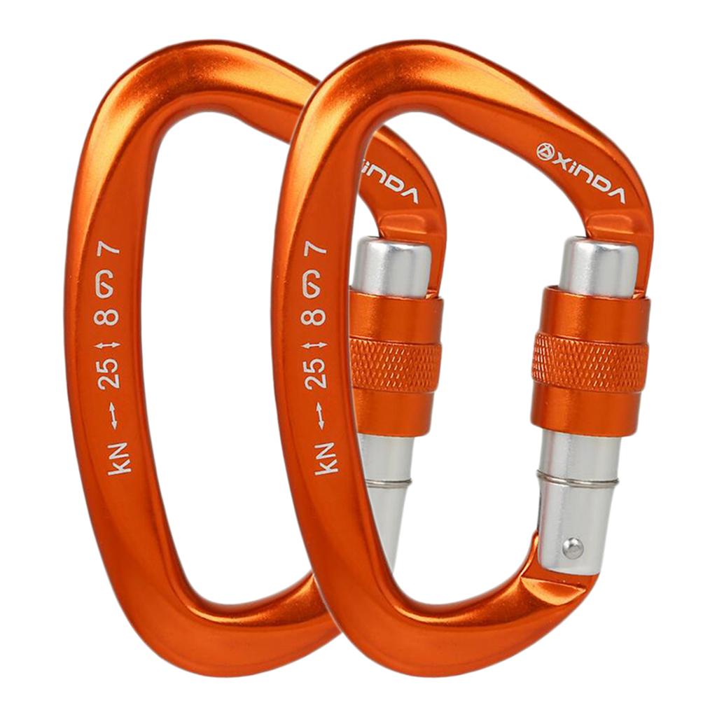 4x Mountaineering Climbing Equipment Carabiner Screw Lock 25KN