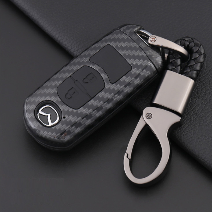 Bao da cacbon cao cấp bọc chìa khóa hãng xe Mazda