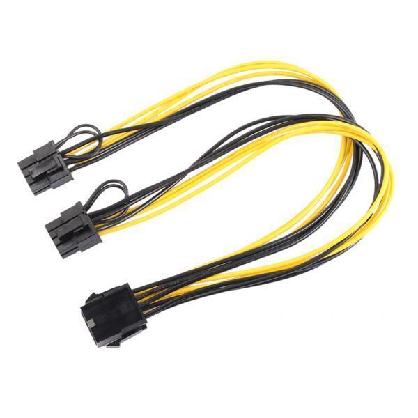 4-6pack CPU 8Pin to Graphics Video Card Double PCI-E Power Supply Y Splitter