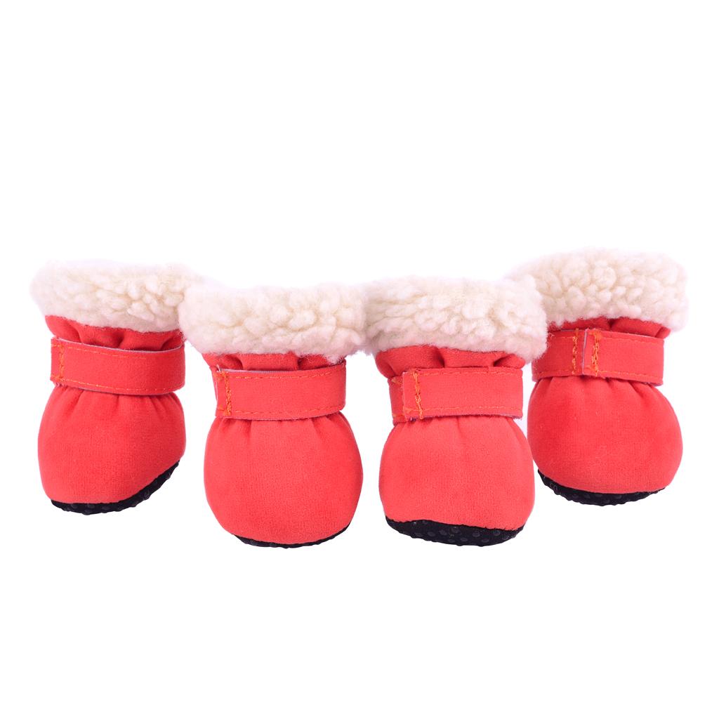 4 pcs/lot S/M/L/XL Pet Dog Shoes / Puppy Booties Rubber Anti Slip Waterproof XL